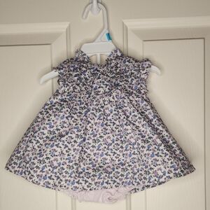 Janie and Jack Baby Floral Ruffle Matching Set Violet Blush Floral Size 3-6 M